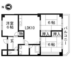 ローズコーポ沢良宜の物件間取画像